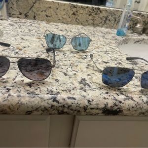 Costa and Ray Ban sunglasses